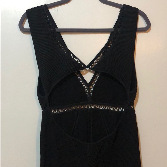 Free People Black bodycon stretch dress NWOT - Picture 6 of 8